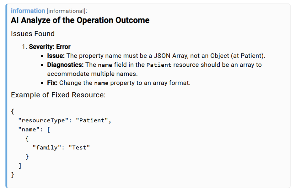 AI Analysis of the Operation Outcome